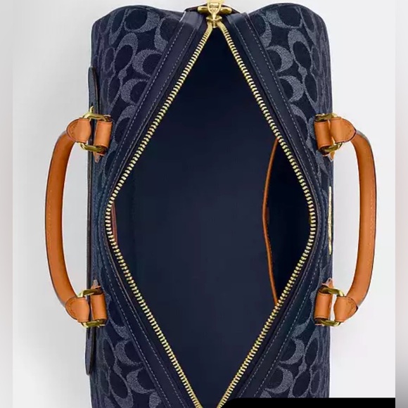 Never used authentic denim large Rowan satchel bag. - Picture 4 of 10